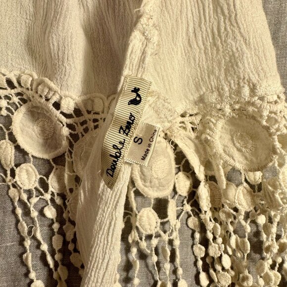 Double Zero Boho Halter Top White Small - Picture 3 of 4